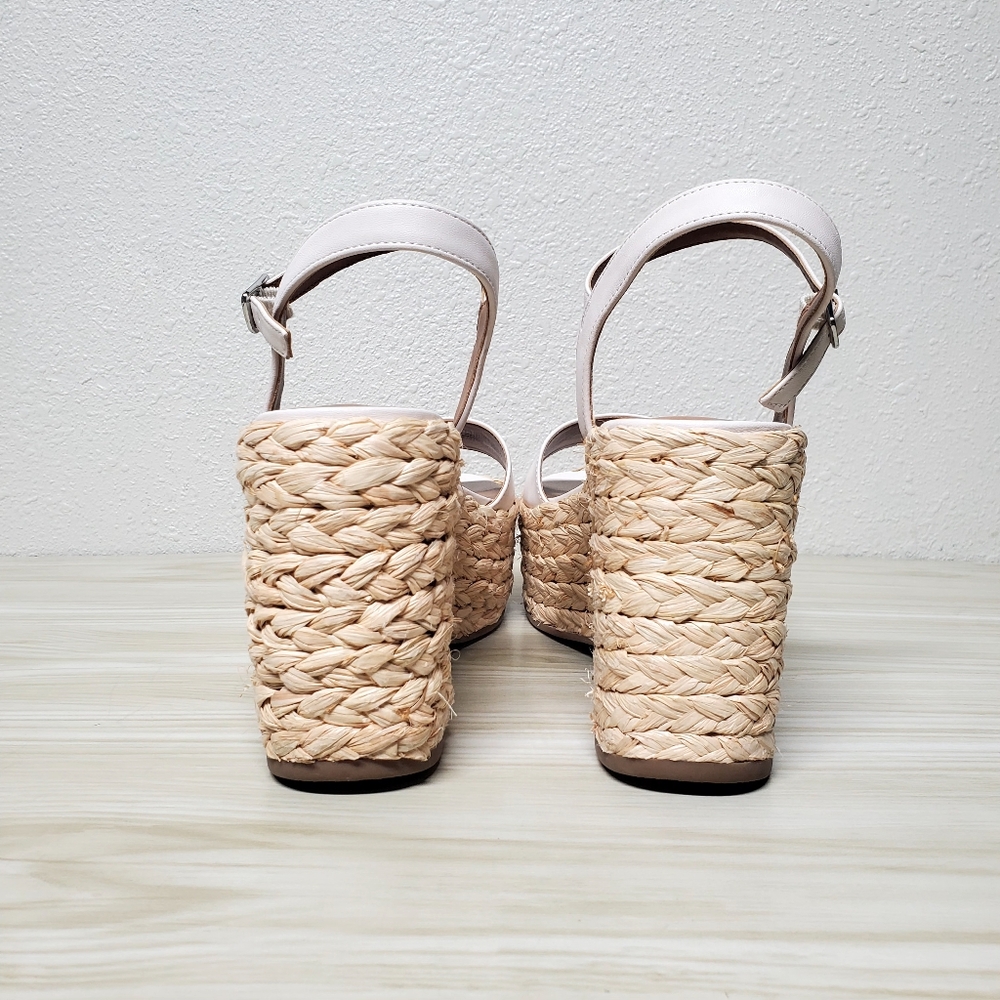 Universal Thread Cream Wedge Platform Sandals Wit… - image 5